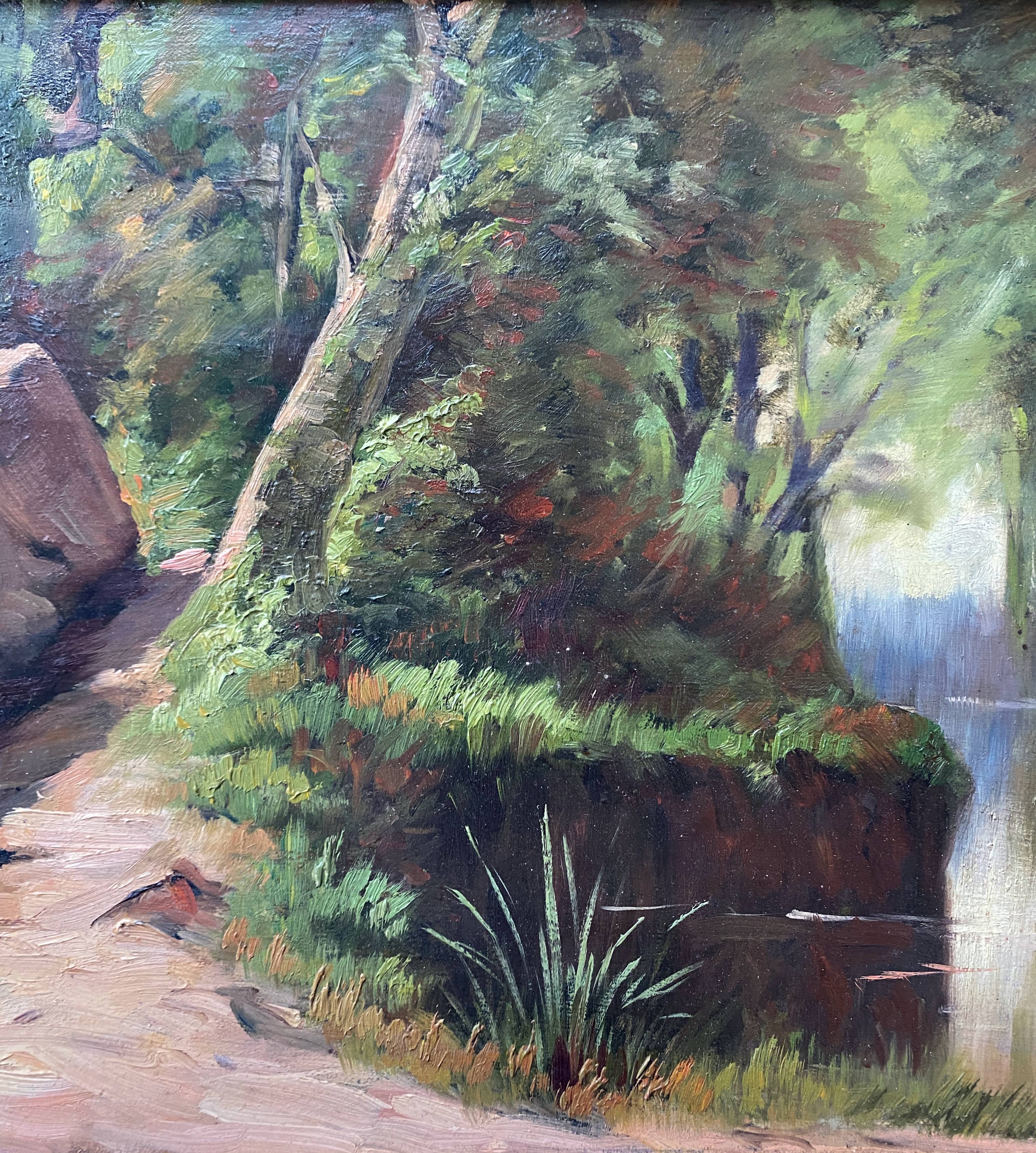 Painting made in oil on wooden panel