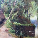 Painting made in oil on wooden panel
