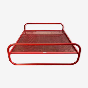 Bauhaus Style Tubular Steel Double Bed Frame, Netherlands, c.1980