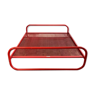Bauhaus Style Tubular Steel Double Bed Frame, Netherlands, c.1980
