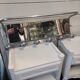 Aluminum wall coat rack with pivoting mirror from the 60s