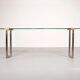 Table d'appoint en verre et laiton par Peter Ghyczy modèle T54 1970