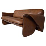 SDe Sede DS-125 Sofa by Gert Lange in cognac leather, Switzerland, 1980s