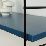 Wall shelf unit in blue from the 70s