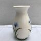 Ancient Vase CYPRUS Ceramics White Drawing Vintage Flowers