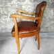 Pair of bridge armchairs with flower backs