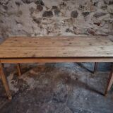 Farm table in solid oak, beech, and pine, early 20th century.