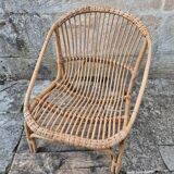 Vintage rattan armchair