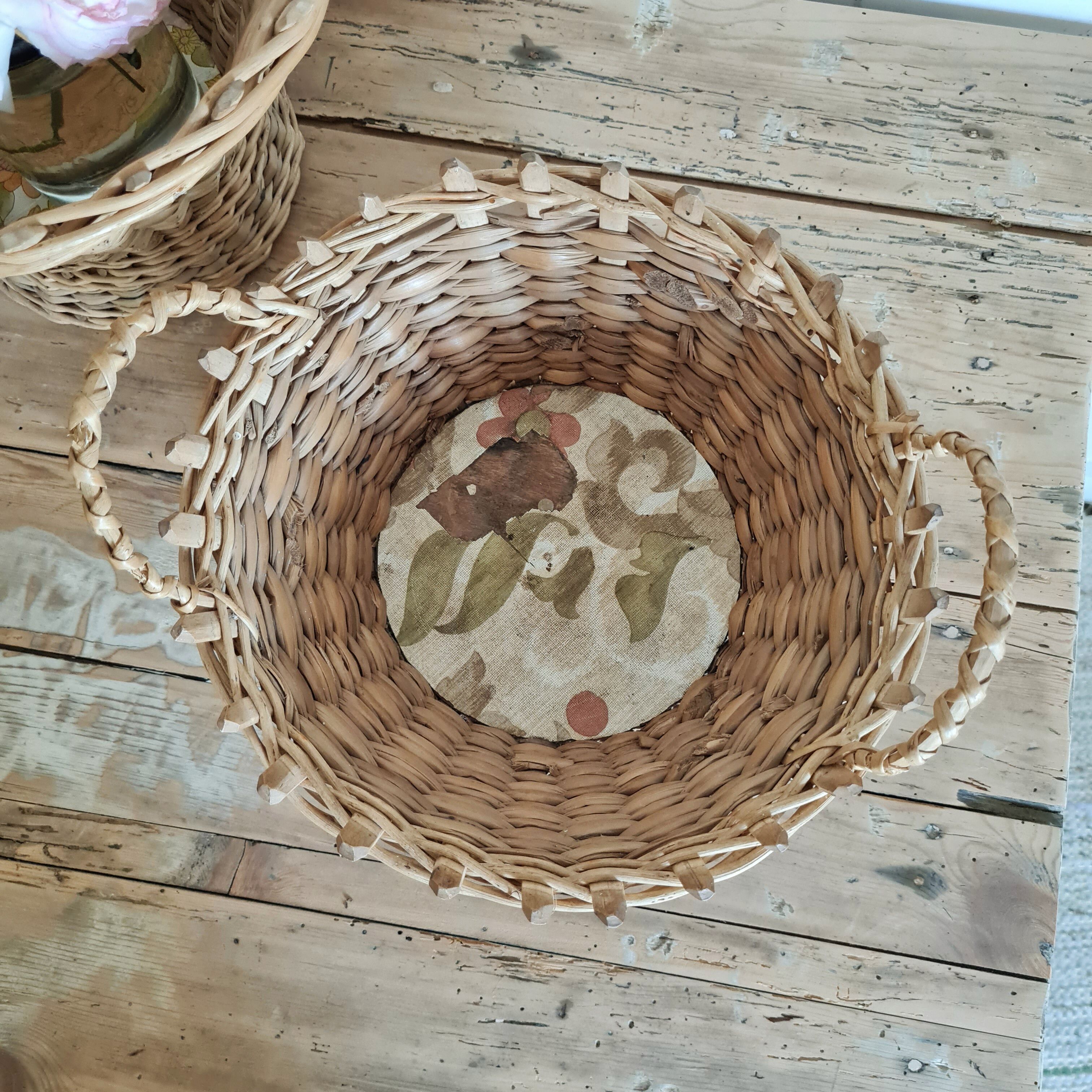 Antique rattan pot covers