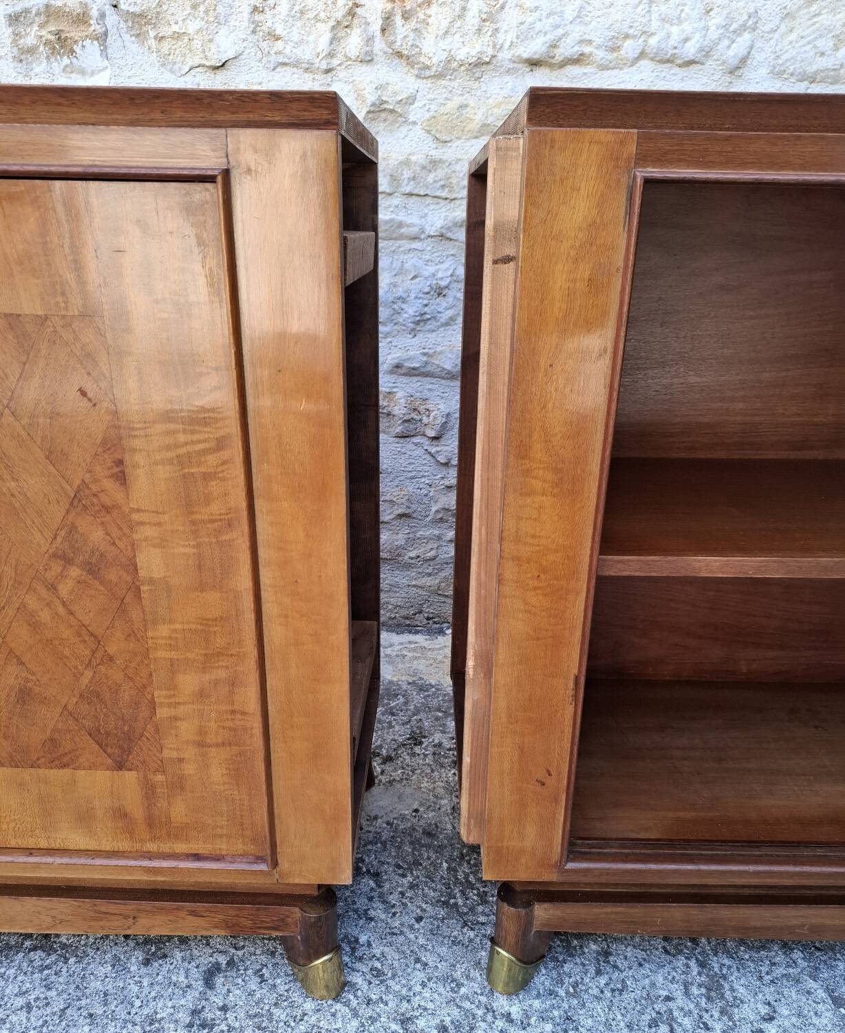 Mahogany glass sideboard, 1950