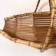 Vintage bamboo rattan wicker basket 1960s country chic
