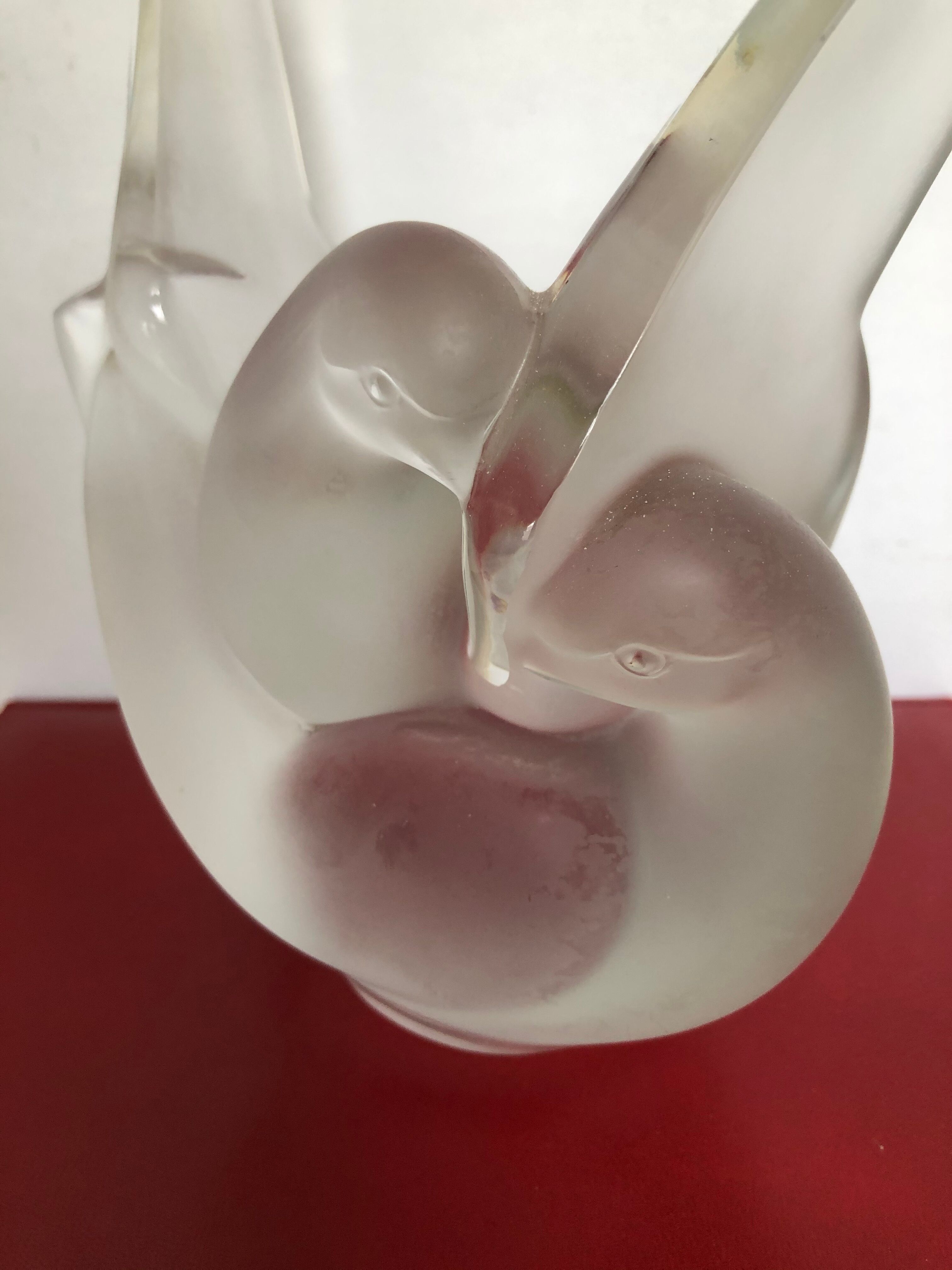 Lalique flower spike vase