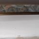 Antique Octagonal Mirror 45x35 with Floral Decor from the 80s Vintage