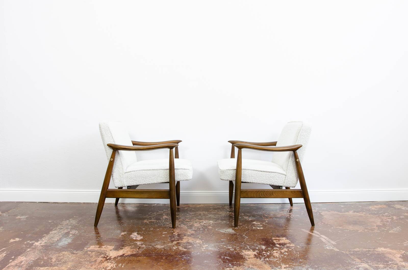 Mid-century armchairs GFM-87 by J. Kędziorek, GFM, Poland, 1960s, set of 2