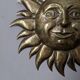 Vintage brass wall sun, handcrafted, alternative decor