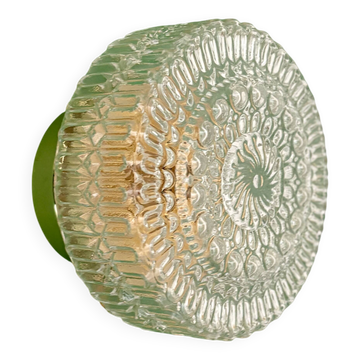 Vintage moulded glass wall or ceiling light globe