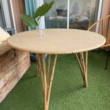 Vintage rattan table