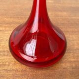 Vintage red glass solifleur vase by Cari Zalloni for WMF.