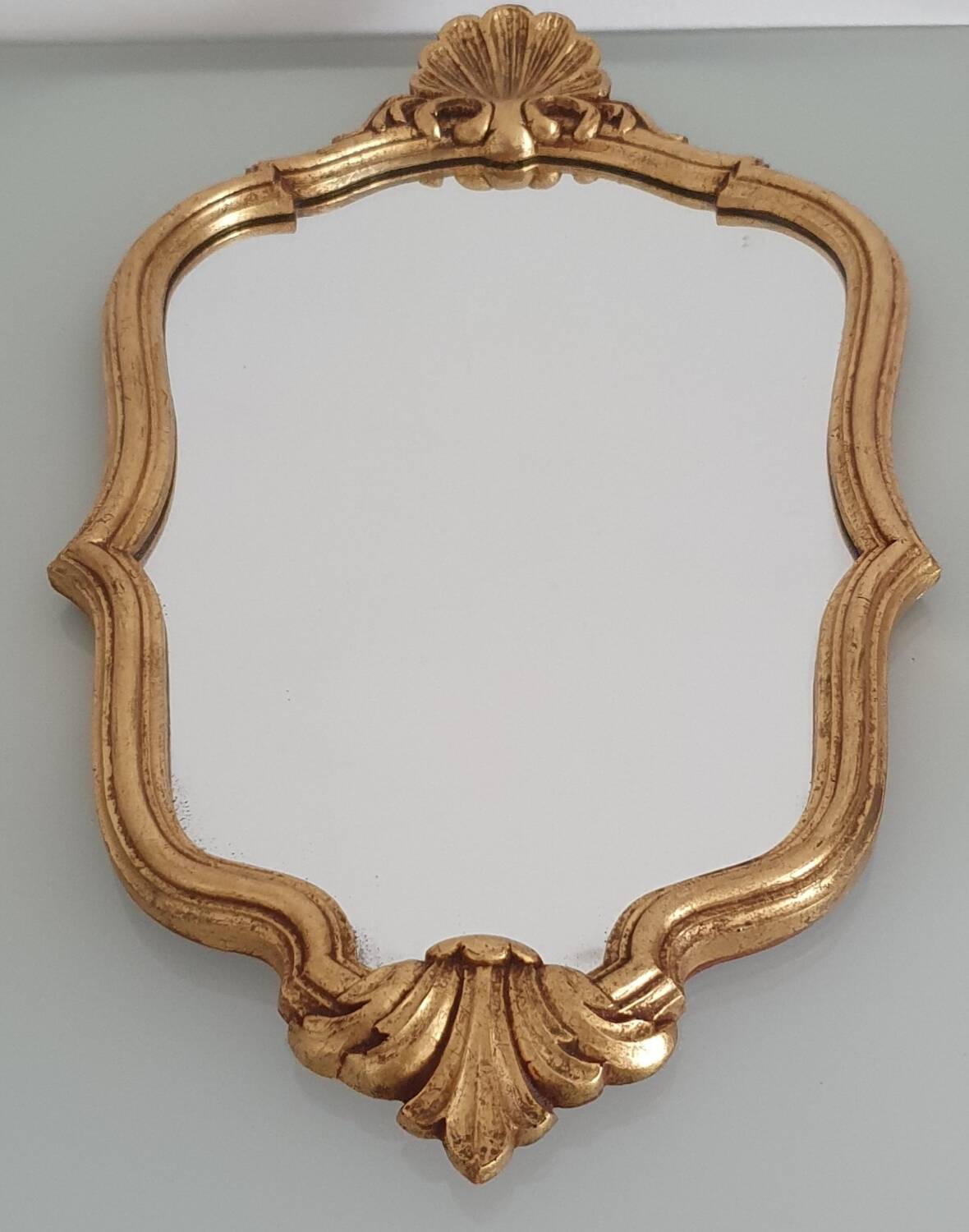 Louis XV style gilded rococo mirror