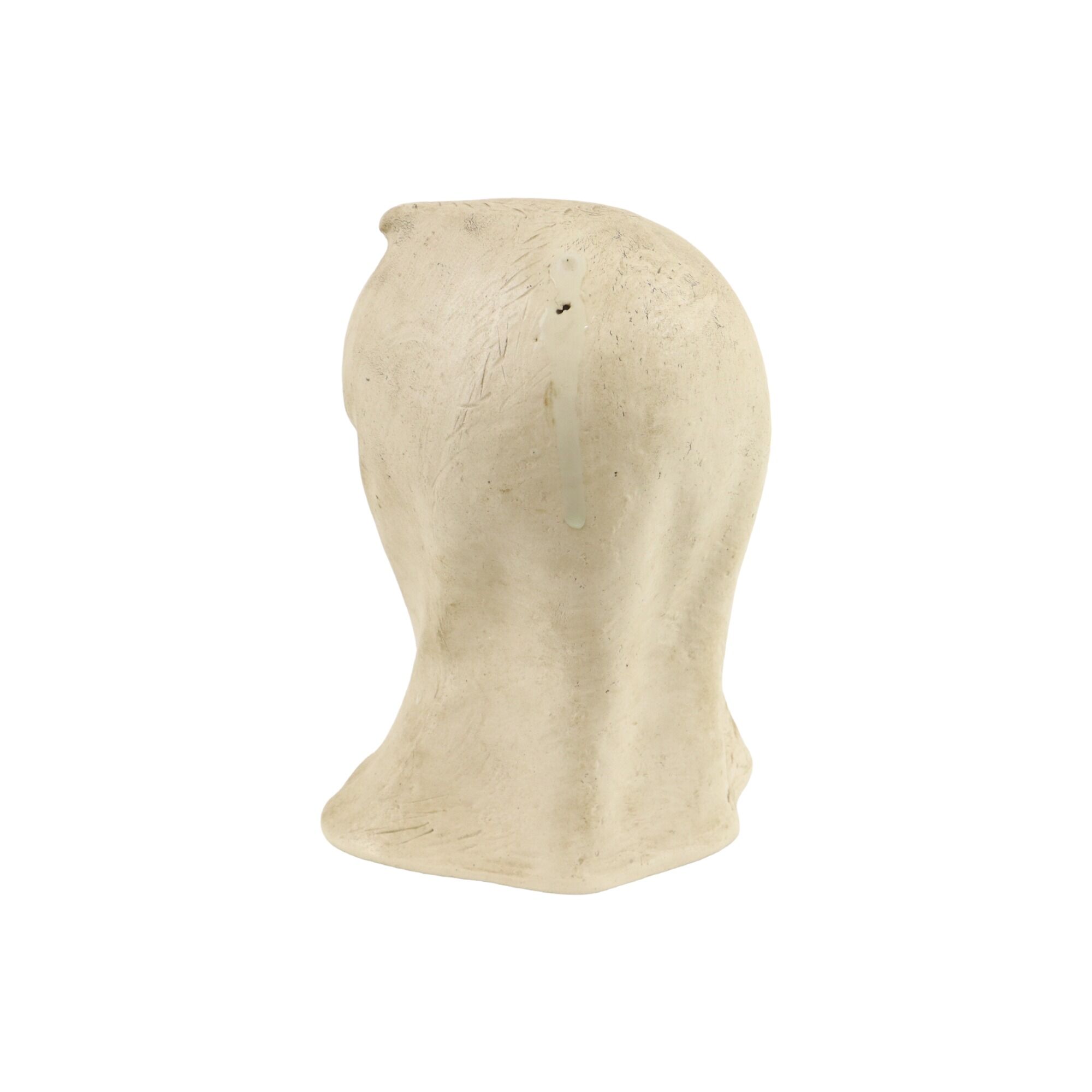 Vintage white bust bust young woman sculpture terre cuite 29cm