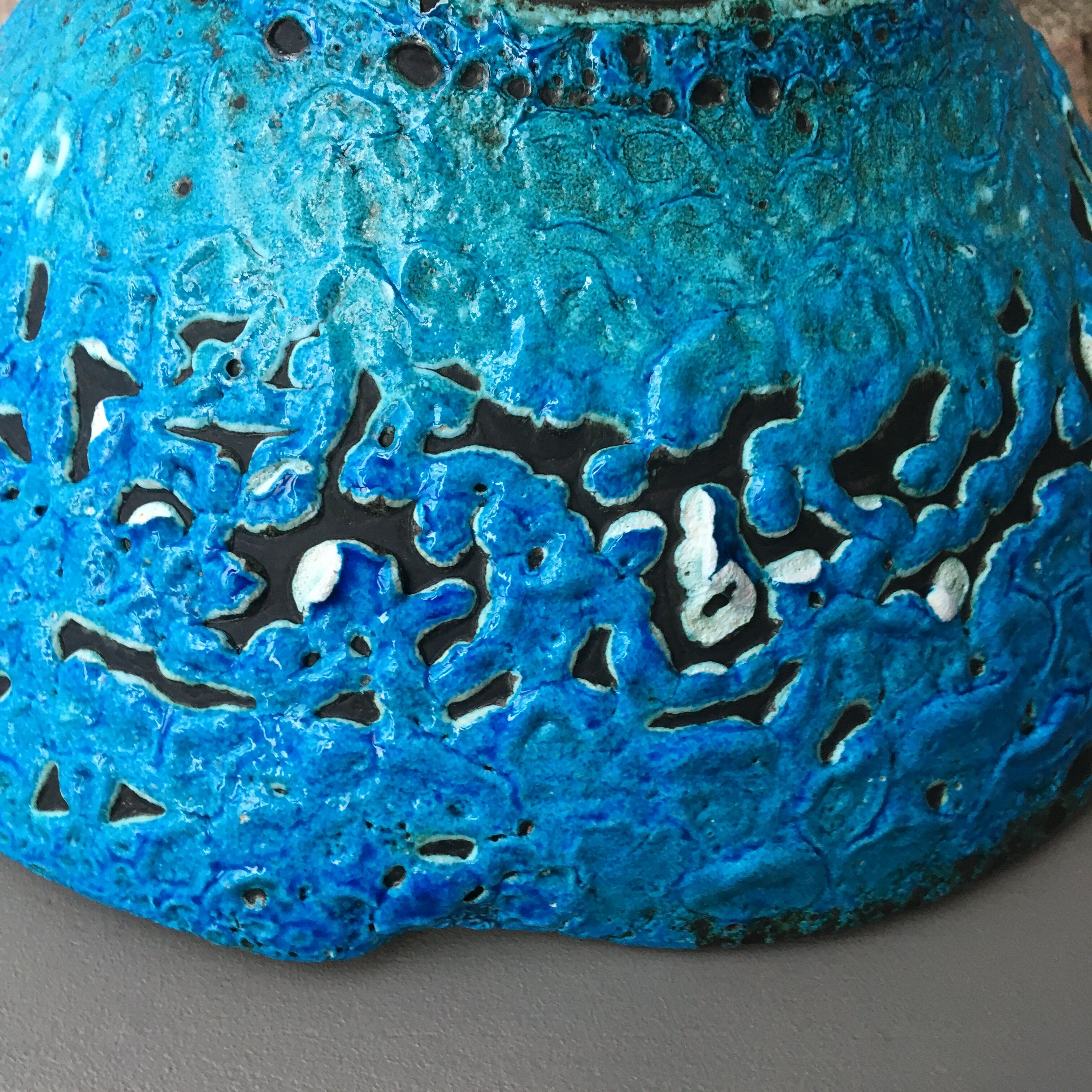 Large XL cup ceramic in turquoise Fat Lava