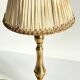 Solid brass lamp and antique lampshade