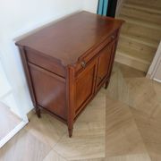 Louis XVI-style sideboard - 1 drawer - fluted legs - mahogany - solid wood