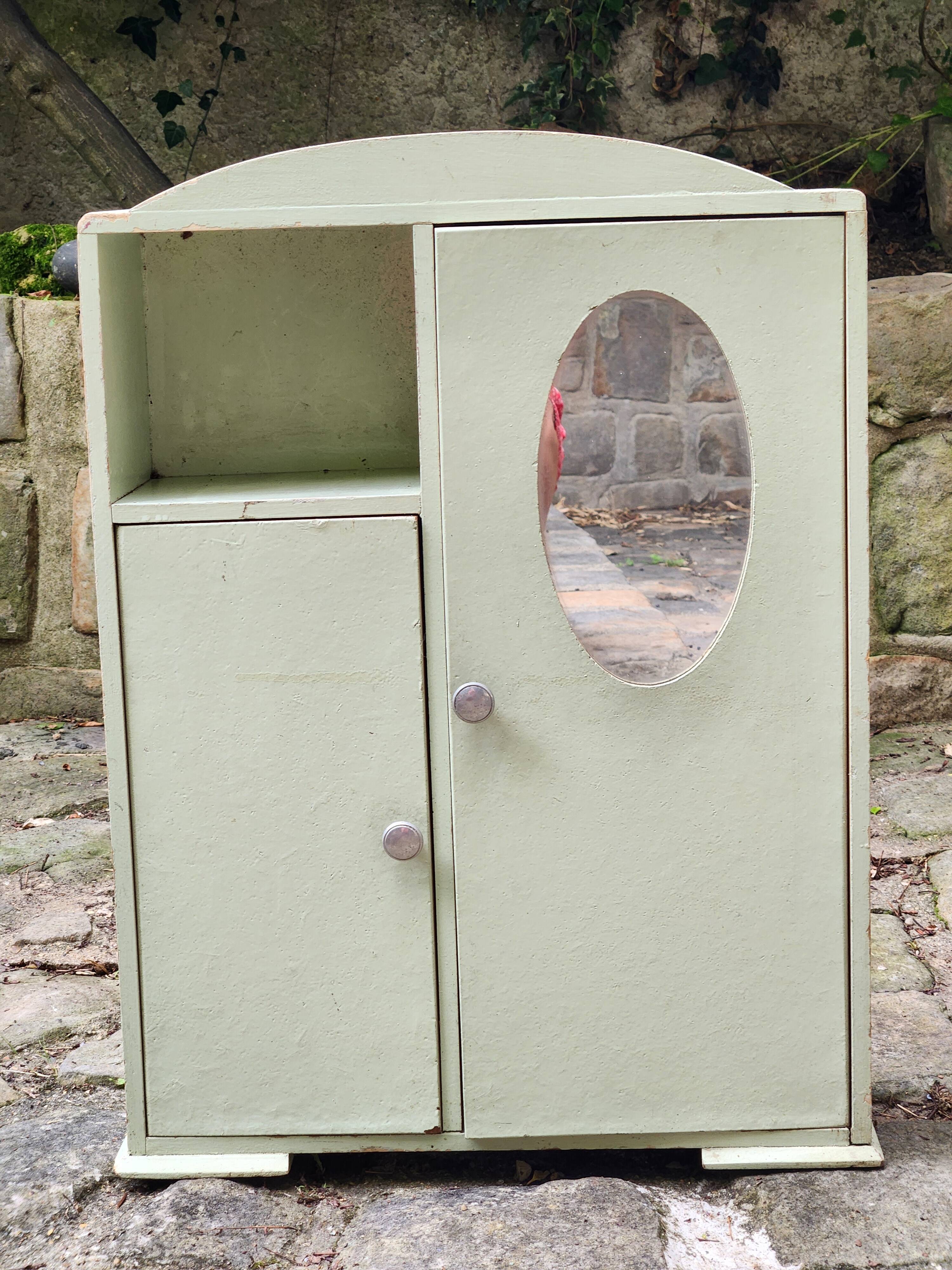 Doll wardrobe or vintage bathroom furniture