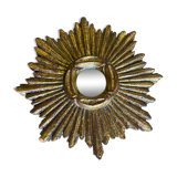 Sun mirror in wood 19cm