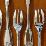 Christofle France, 12 dessert cake forks 1970/1980 in new condition.