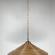 Pencil Split Reed, Rattan, Bamboo & Brass Pendant Lamp, 1970s