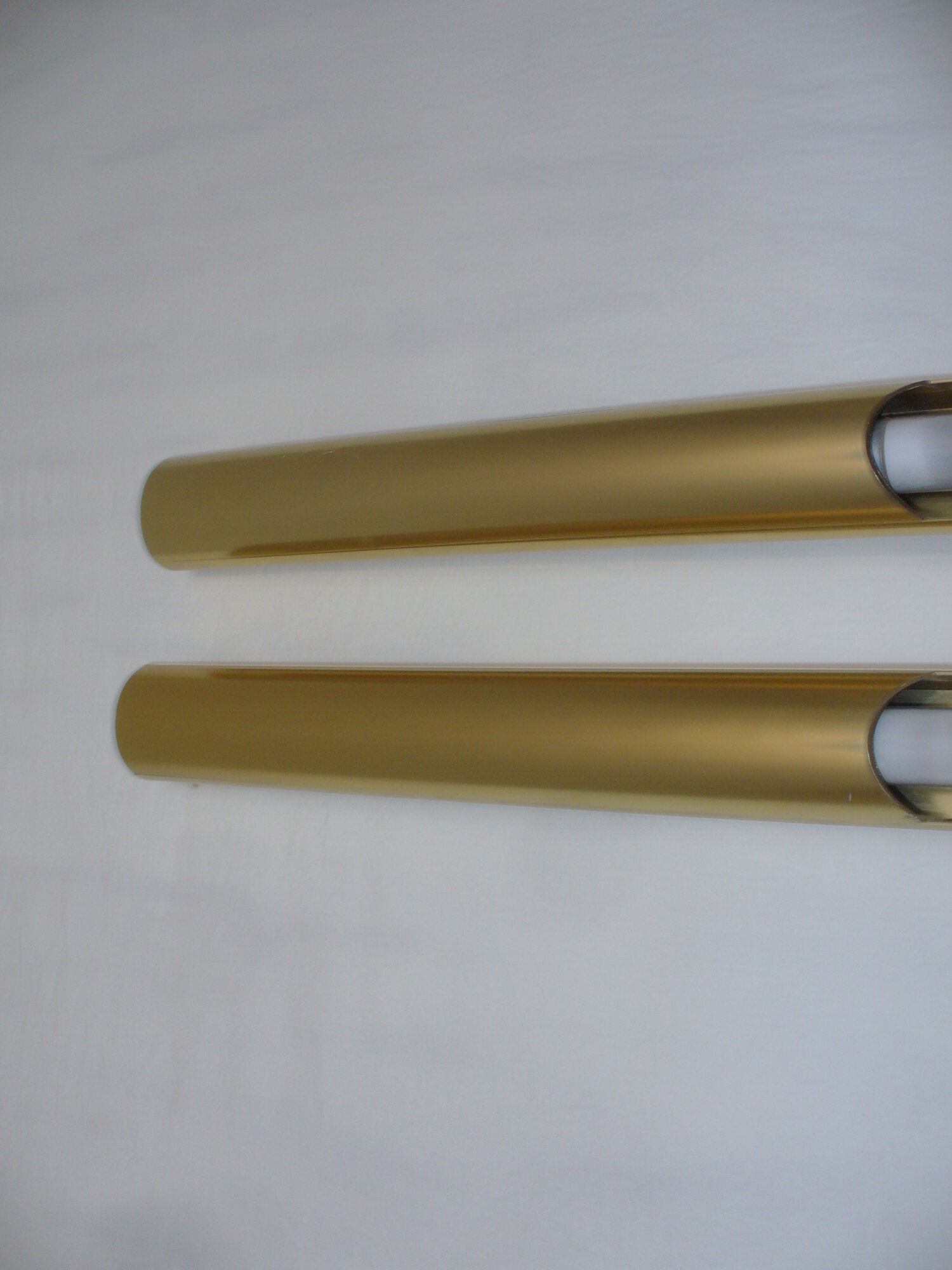 Pair of tubular ceiling lights 1970