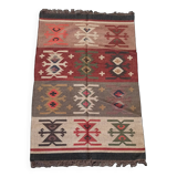 Kilim rug in jute and cotton. 125cm x 195cm
