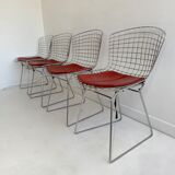 Set of 4 chrome side chairs Bertoia from Knoll, c.1960