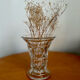 Vintage crystal glass vase 1960 1970