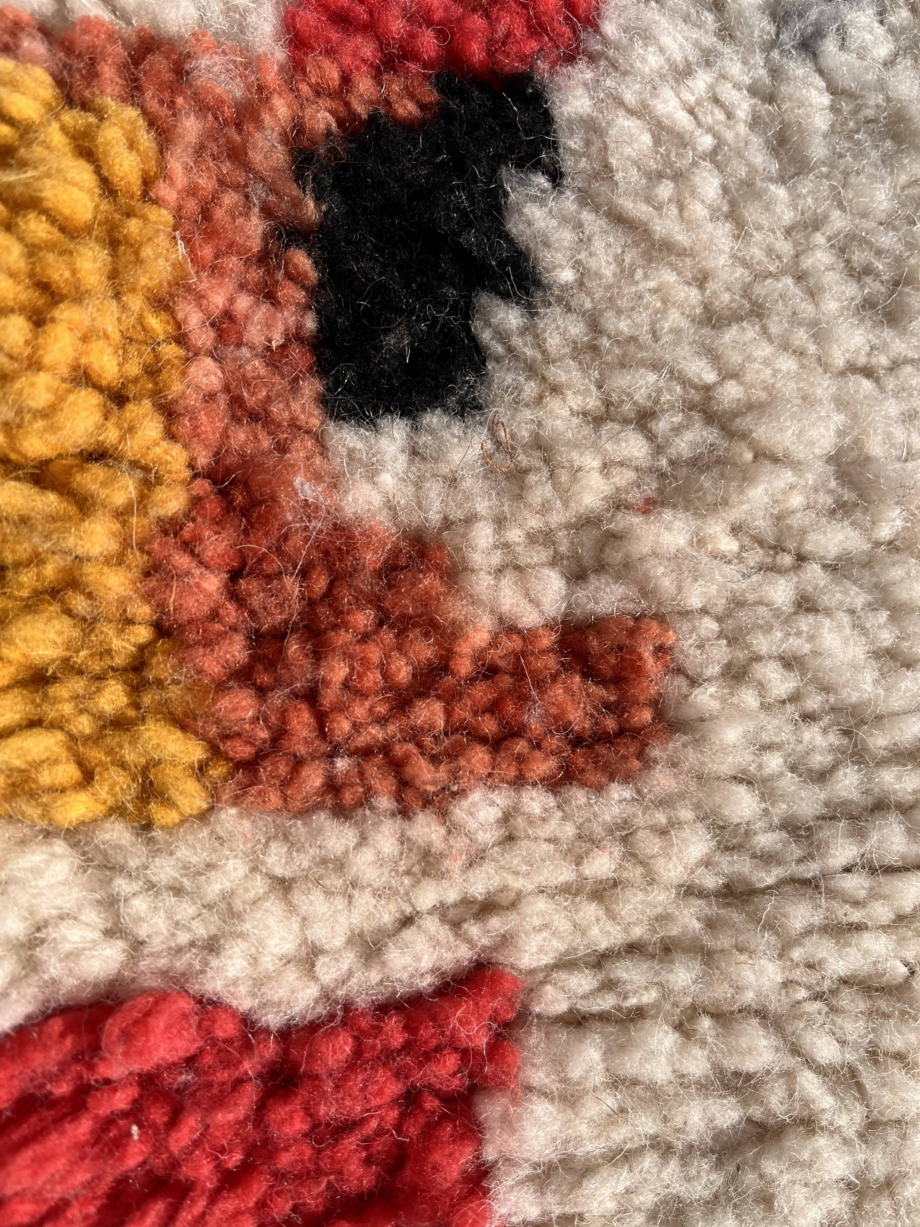 Large modern berber beni ouarain wool rug