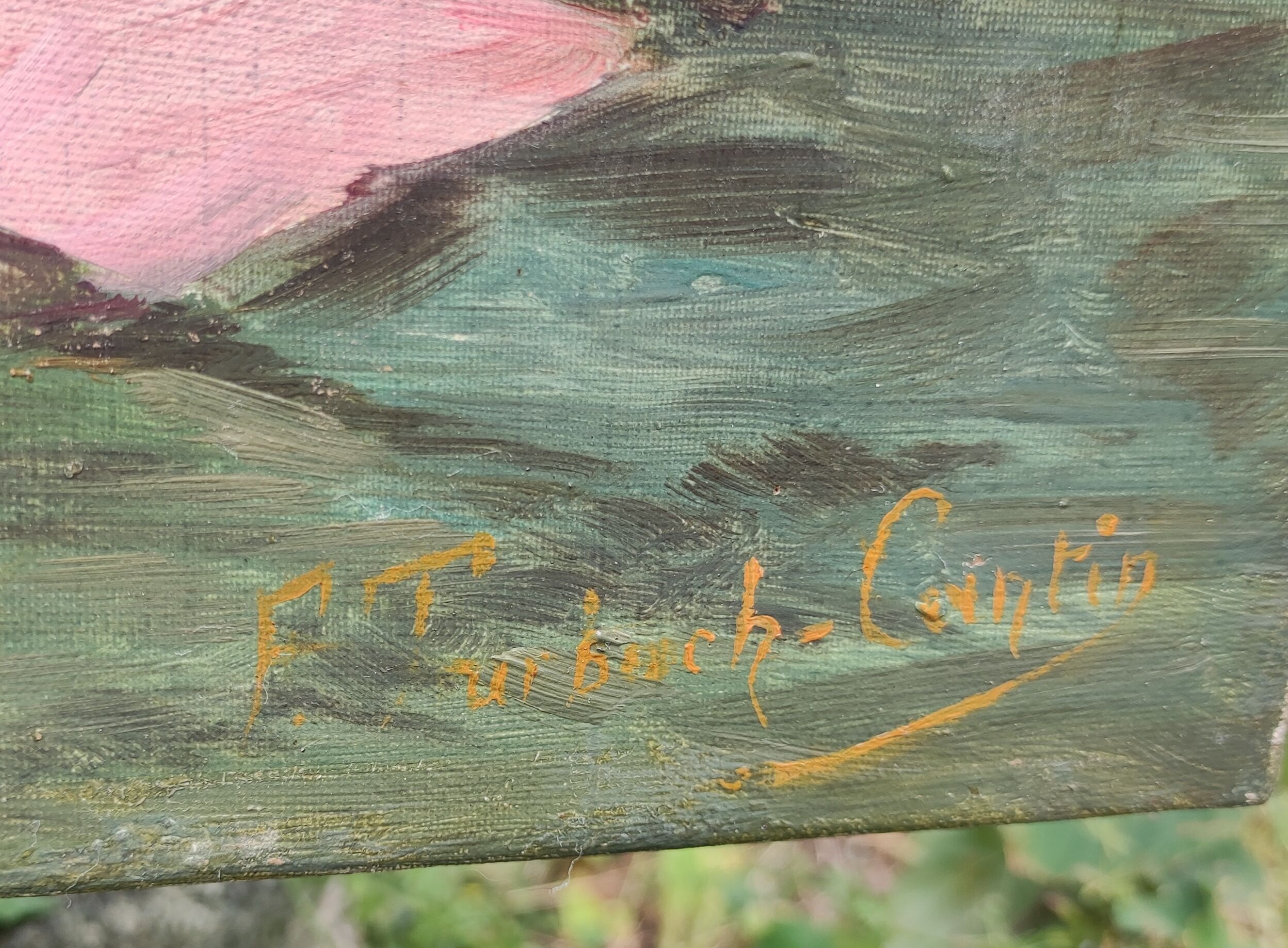 Old oil painting still life F.Trarbach Cantin