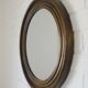 Large Vintage Wall Mirror Turned Oak Wood Round Vanity Mirror Rustic
