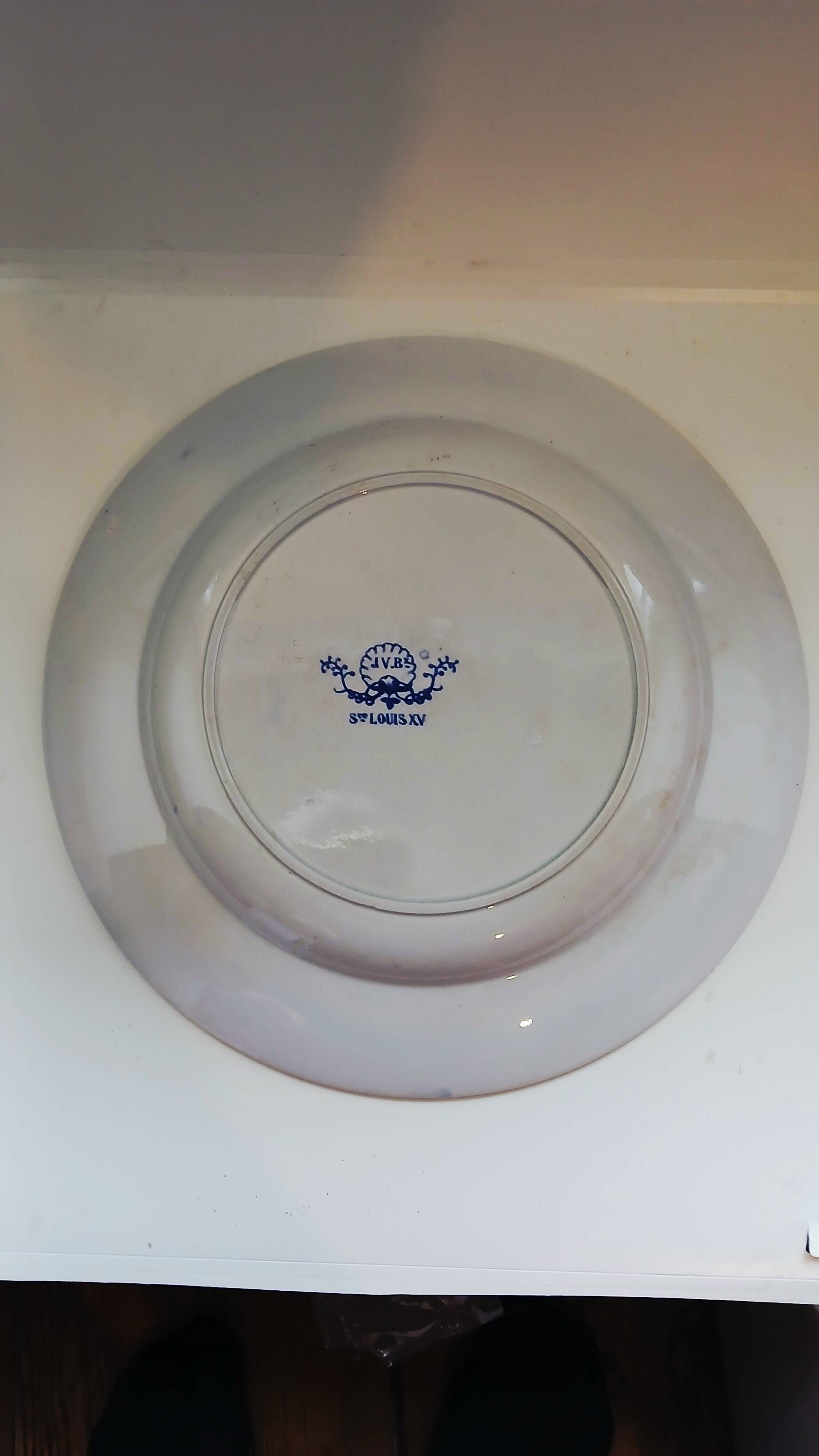 Large dish jules vieillard & cie model "louis xv" 31 cm