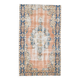 3x6 Rug For Living Room Pale Orange Blue Handmade Turkish Rug, 104x176Cm