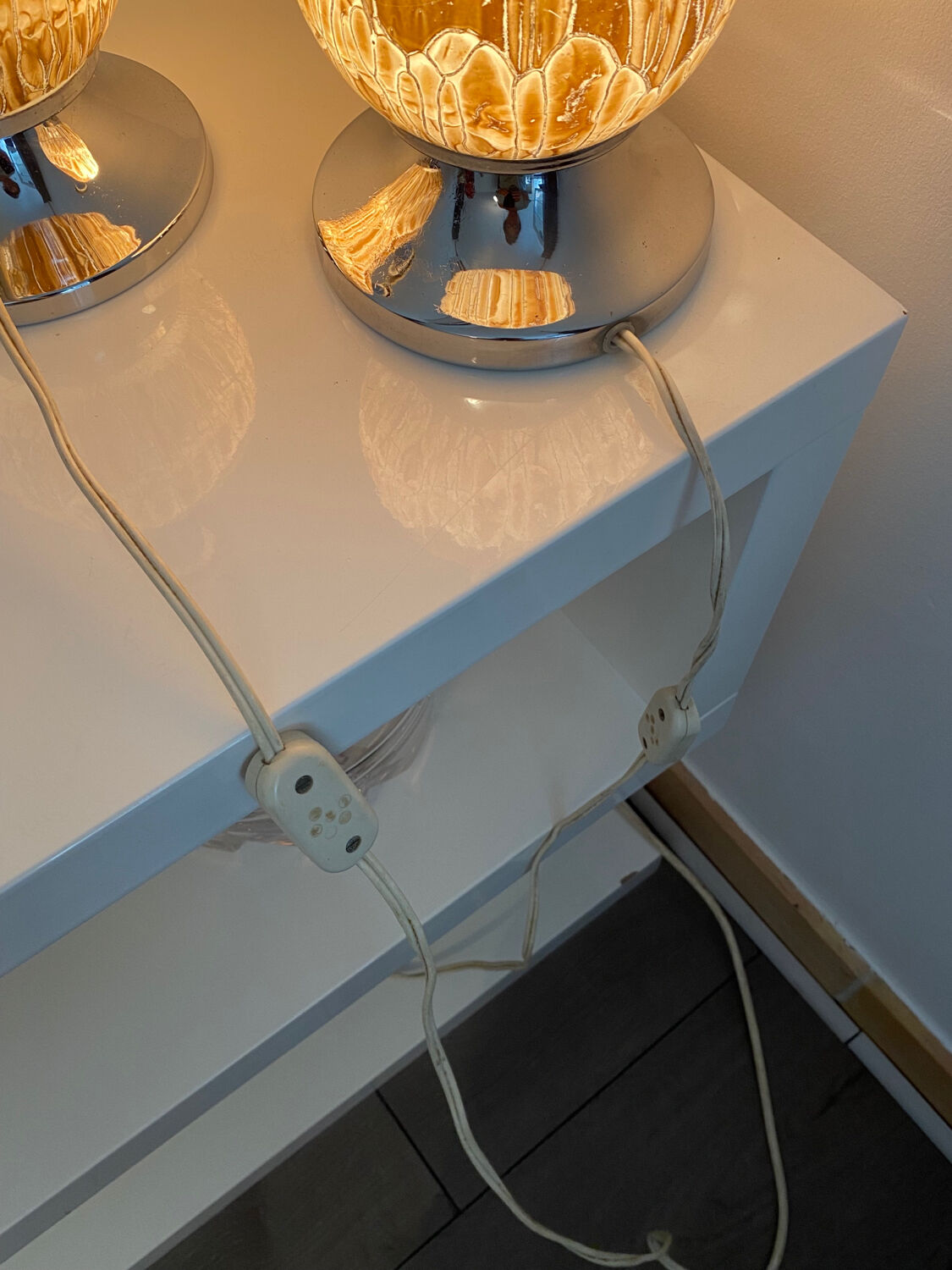 Vintage bedside lamps