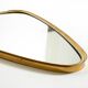 Heavy mid-century brass kidney-shaped wall mirror from Münchner Zierspiegel