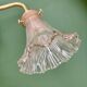 Vintage tulip angled wall light in holophane glass