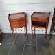 Pair of Louis XV style bedside tables in cherry wood