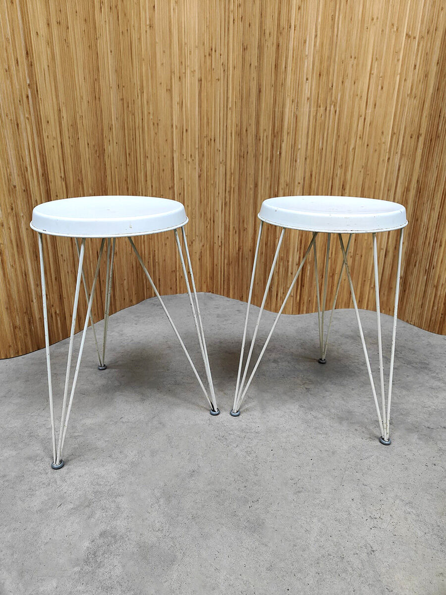Set of 2 Dutch wire stools Pilastro Tjerk Reijenga