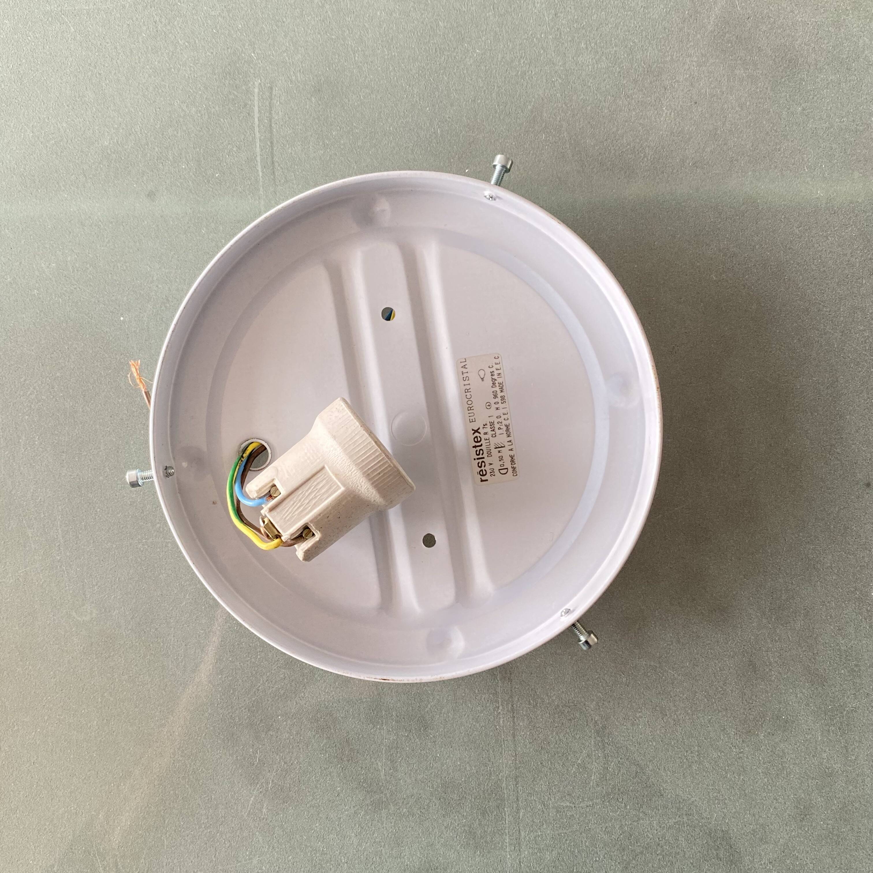Wall light ceiling light amber gold glass 1970 1980 seventies