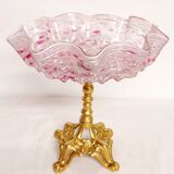 Frutero "Art Nouveau" en cristal de Murano. Italie, années 1940.