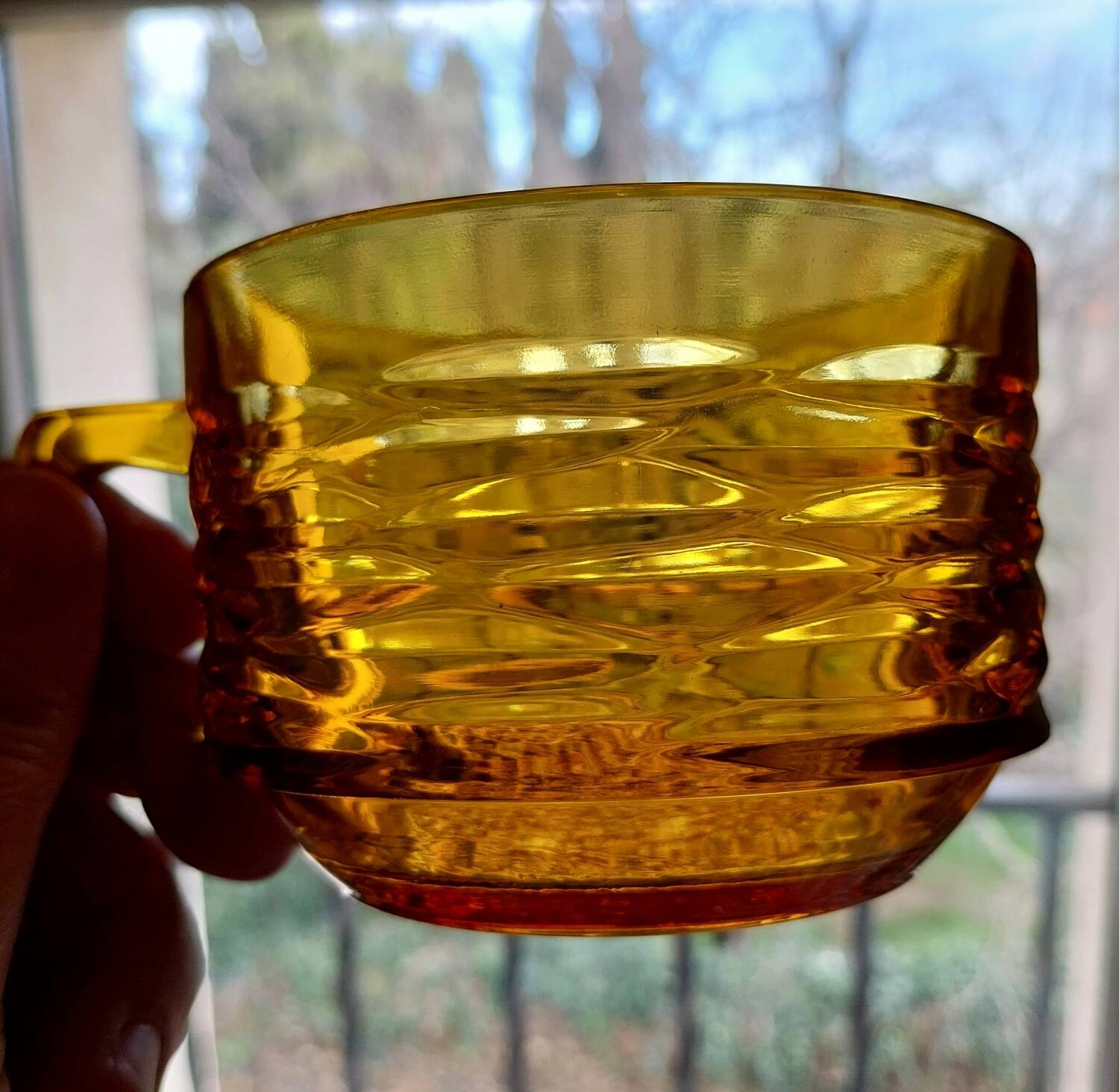 Large vintage glass cups by Vereco