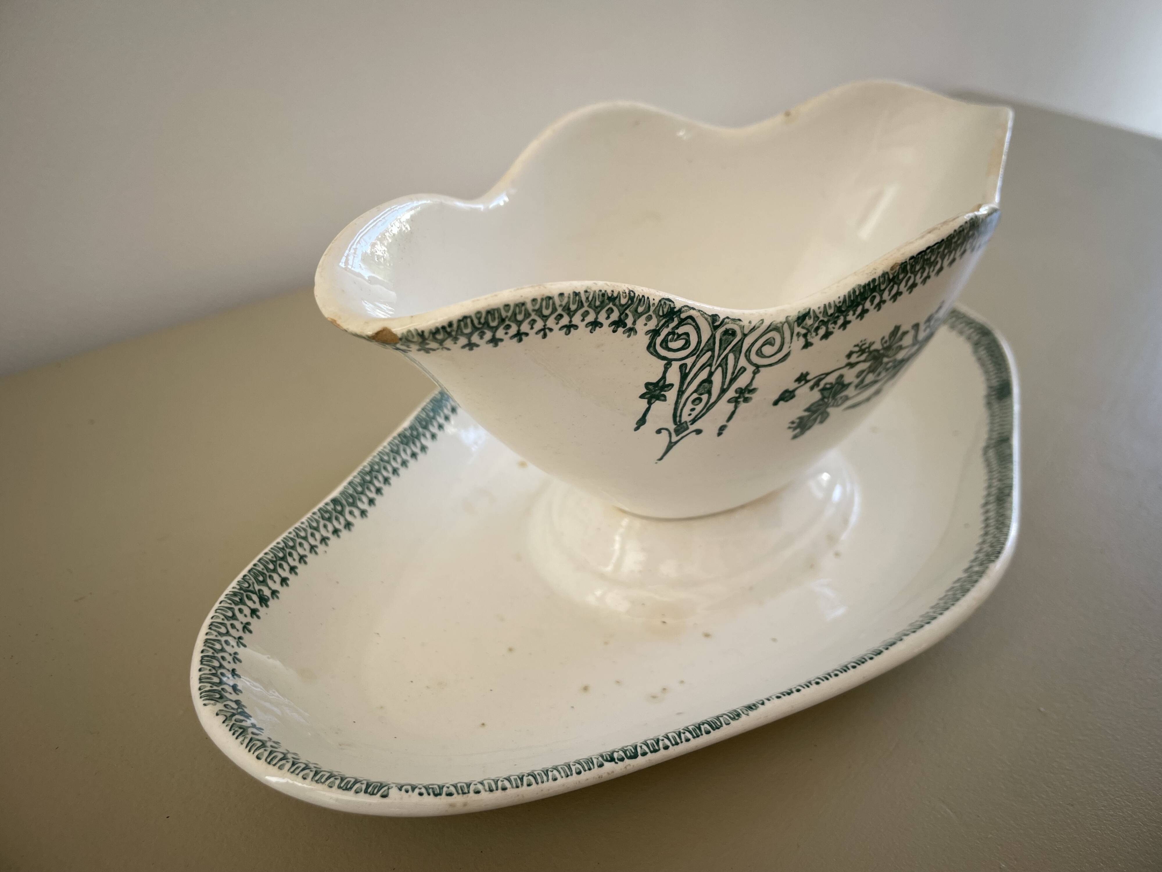 St Amand ironstone sauceboat