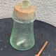 Olive or pickle jar in Biot bubble glass, hand-blown